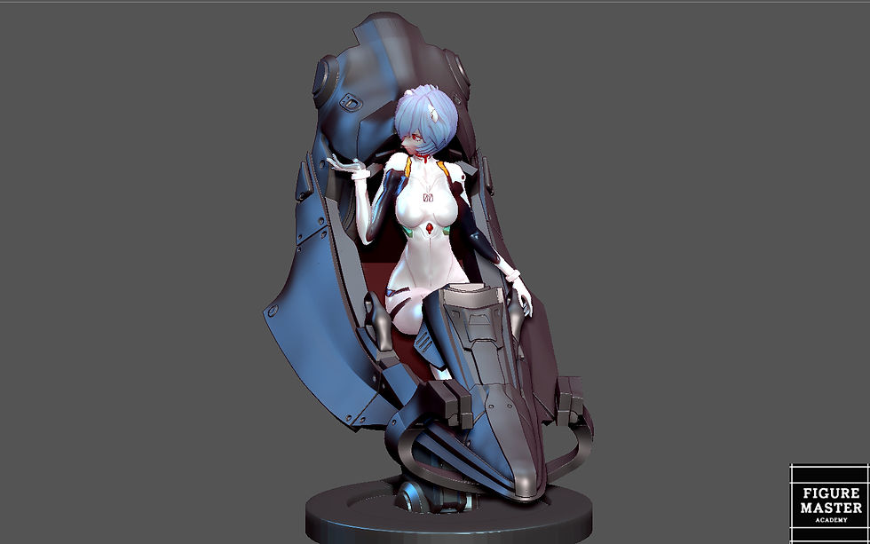 Thumbnail: REI COCKPIT EVANGELION GIRL STATUE CUTE PRETTY ANIME CHARACTER 3D PRINT