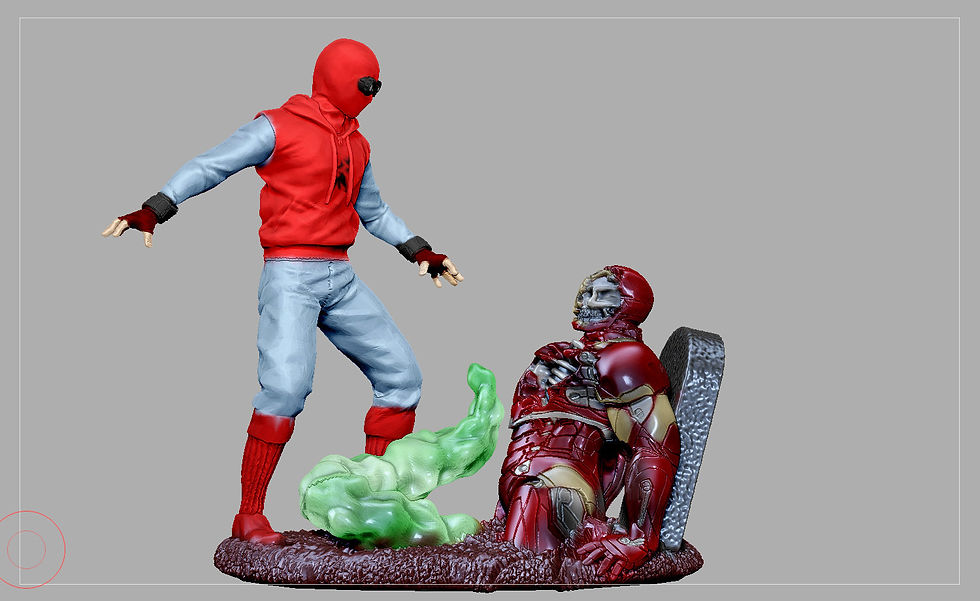 Thumbnail: SPIDERMAN FARFROMHOME ZOMBIE IRONMAN HOMEMADE DRONE BATTLE STATUE FOR 3D PRINT