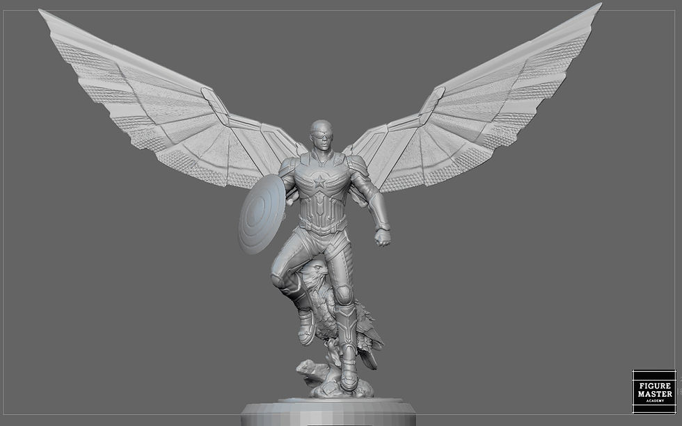 Thumbnail: CAPTAIN AMERICA FALCON SAM WINTER SOLDIER AVENGERS MCU CHARACTER 3D print model