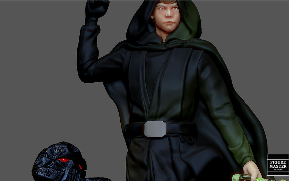 Thumbnail: LUKE SKYWALKER STARWARS MANDALORIAN DISNEY STATUE 3D print model