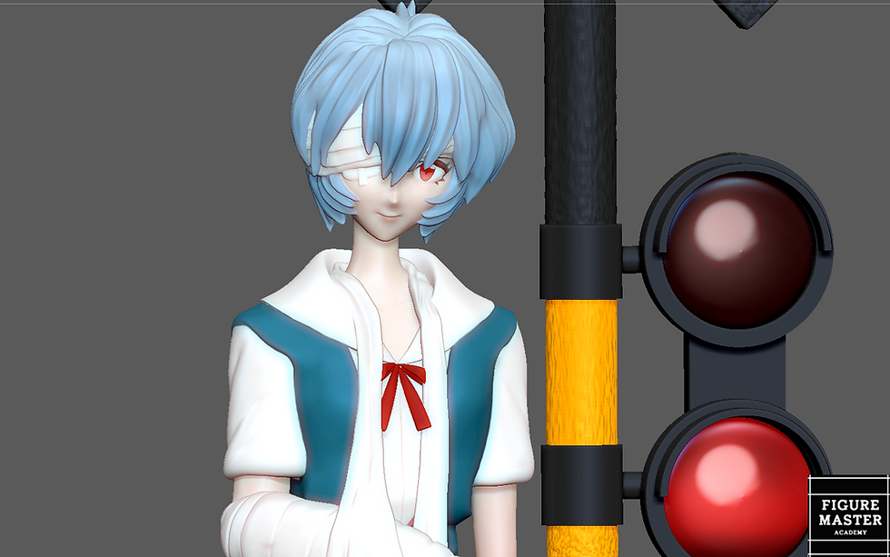 Thumbnail: REI AYANAMI UNIFORM EVANGELION ANIME CHARACTER 3D print diorama