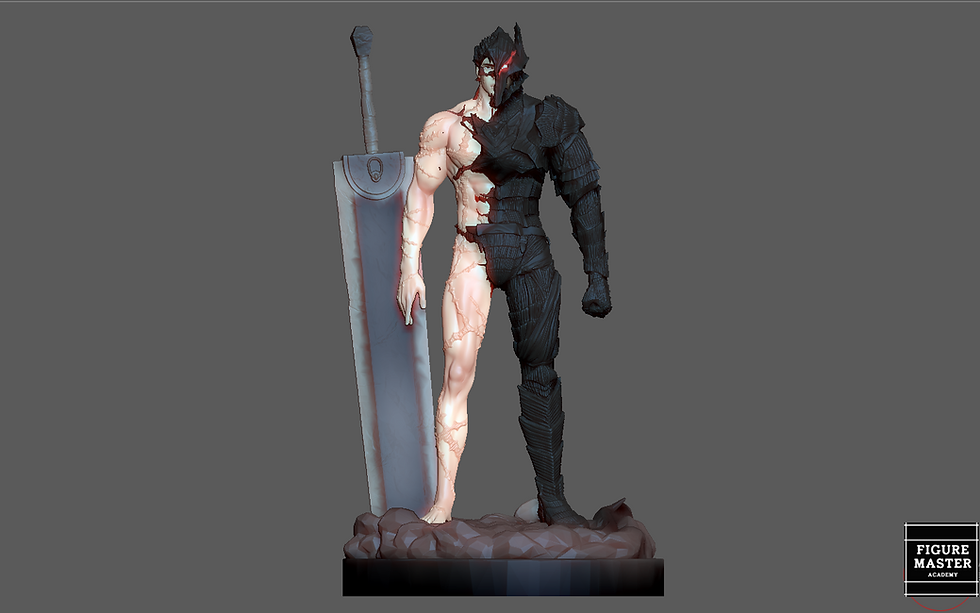 Thumbnail: BERSERK GUTS STANDING PACK ANIME SWORD CHARACTER 3D PRINT MODEL