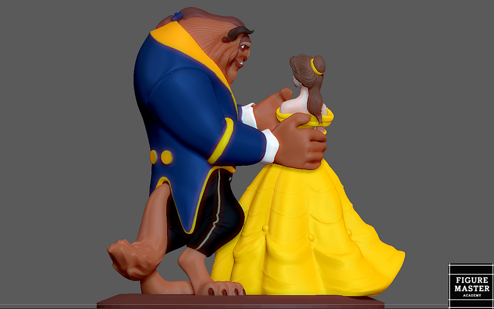 Thumbnail: BELLE PRINCESS STATUE BEAUTY AND THE BEAST DANCE DISNEY ANIME 3D PRINT