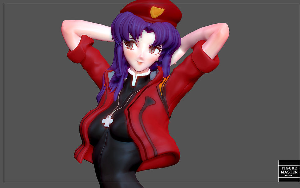 Thumbnail: MISATO KATSURAGI UNIFORM EVANGELION ANIME SEXY GIRL CHARACTER 3D PRINT MODEL