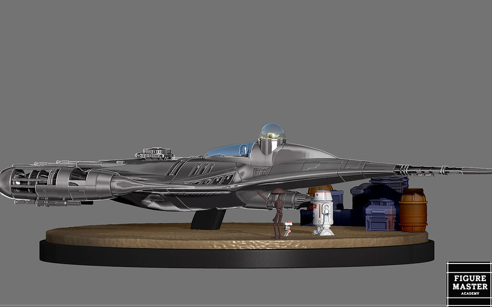 Thumbnail: MANDALORIAN N1 DIORAMA STAR FIGHTER STARWARS DISNEY 3D PRINT MODEL