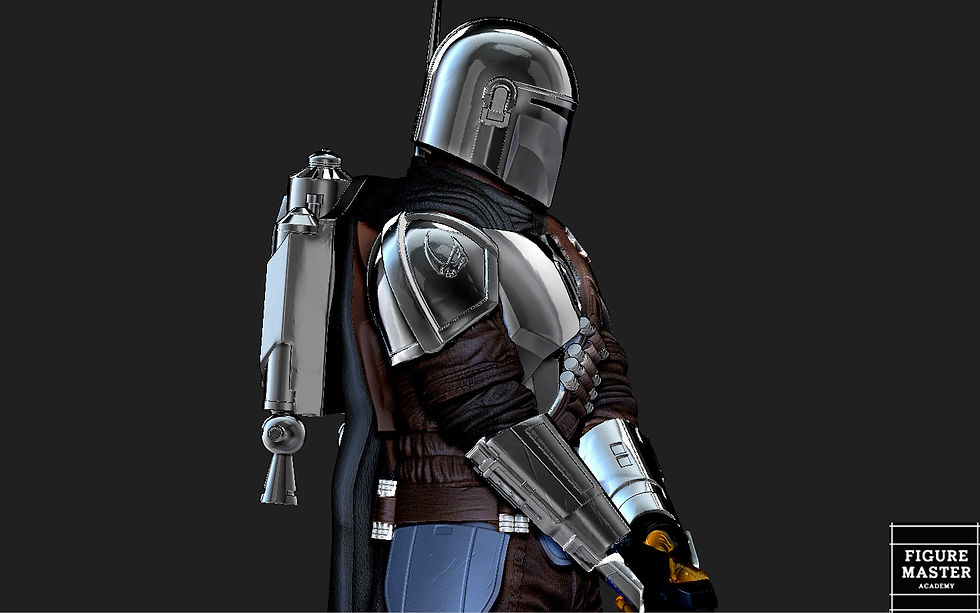 Thumbnail: MANDALORIAN MANDO BOOK OF BOBA FETT DISNEY DARKSABER STATUE 3D print model