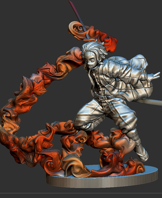 Thumbnail: TANJIRO KIMETSU NO YAIBA ANIME CHARACTER 3D PRINT STL FILE