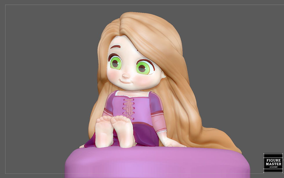 Thumbnail: RAPUNZEL BABY PRINCESS DISNEY CHARACTER CUTE 3D PRINT MODEL