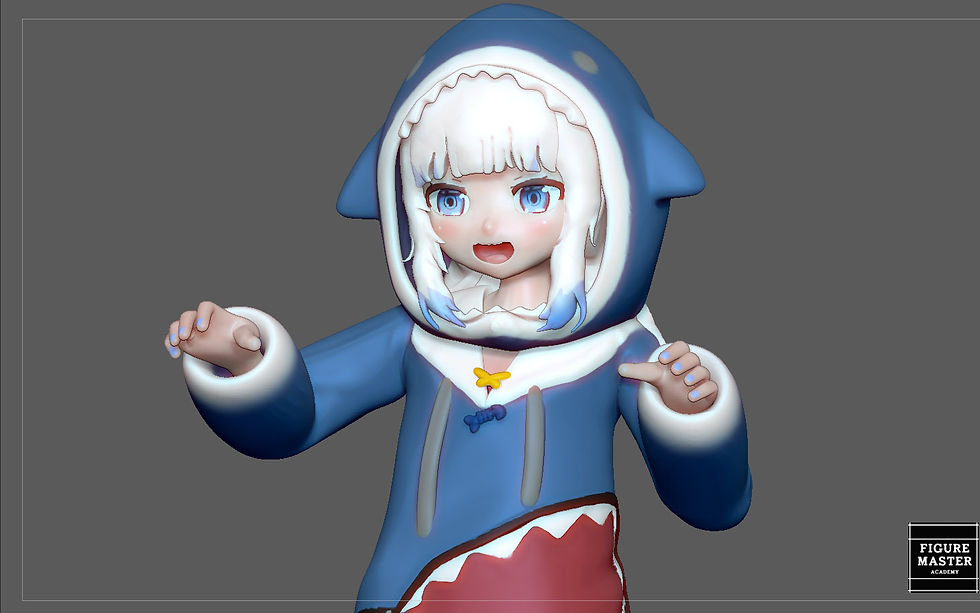 Thumbnail: GAWR GURA NORMAL VERSION STATUE CUTE GIRL ANIME CHARACTER 3D PRINT MODEL