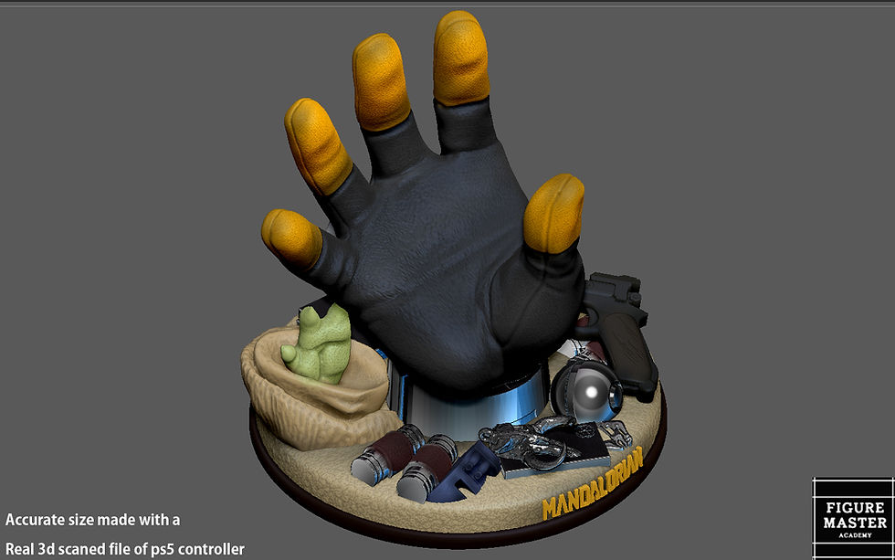 Thumbnail: MANDALORIAN PS5 PS4 CONTROLLER HAND HOLDER MODEL STARWARS DISNEY 3D PRINT