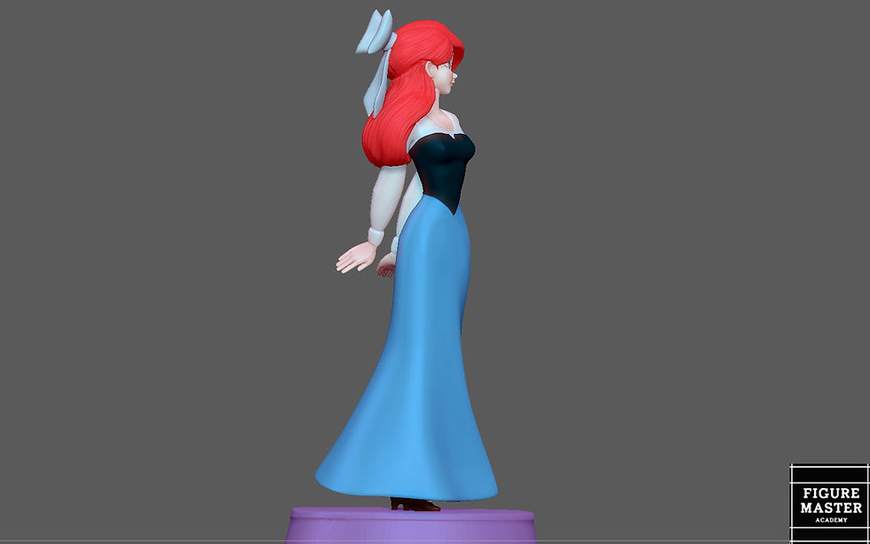 Thumbnail: ARIEL BLUE DRESS LITTLE MERMAID DISNEY princess ANIMATION 3D PRINT