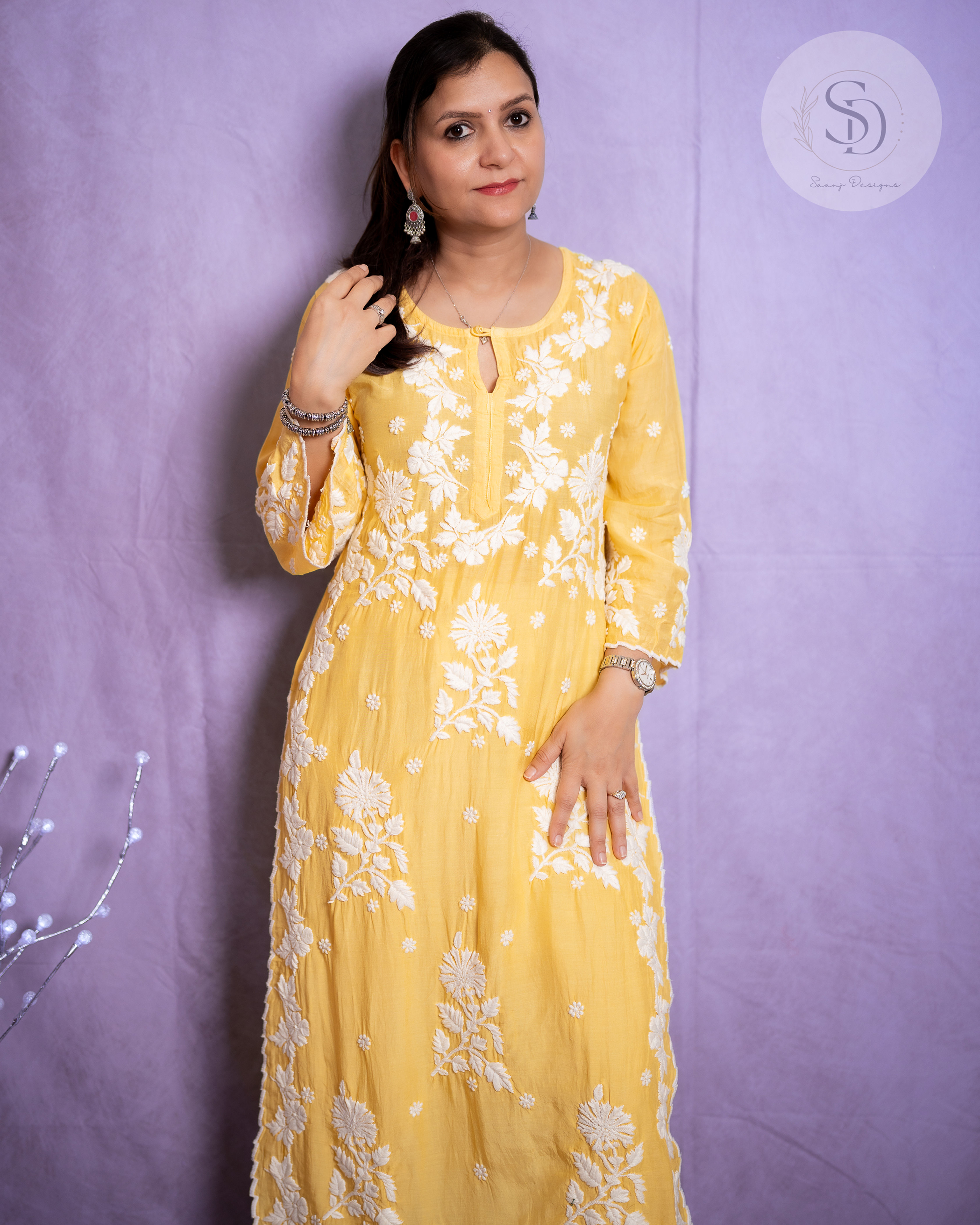 SIMRAN MUSLIN ZIGZAG KURTI