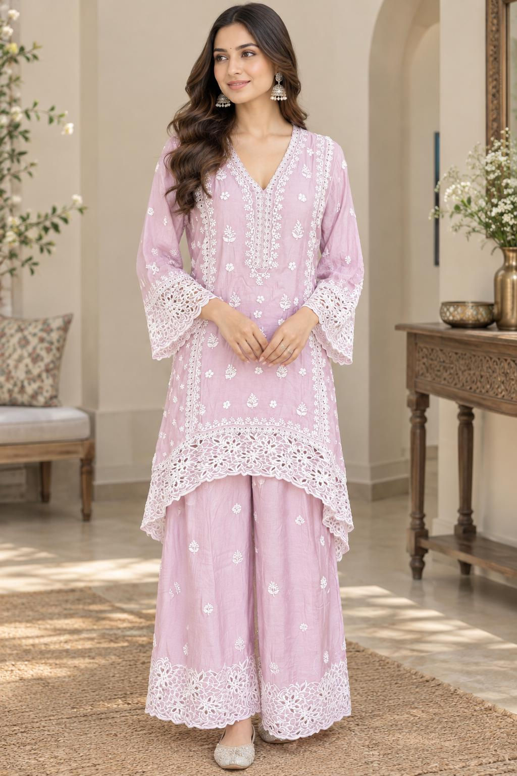 Muslin HighLow 3-Piece Set Lilac