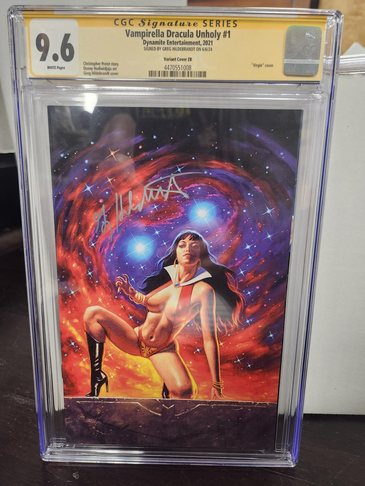 VAMPIRELLA DRACULA: UNHOLY #1 (Dynamite, 2021) CGC 9.6 – Signed Hildebrandt