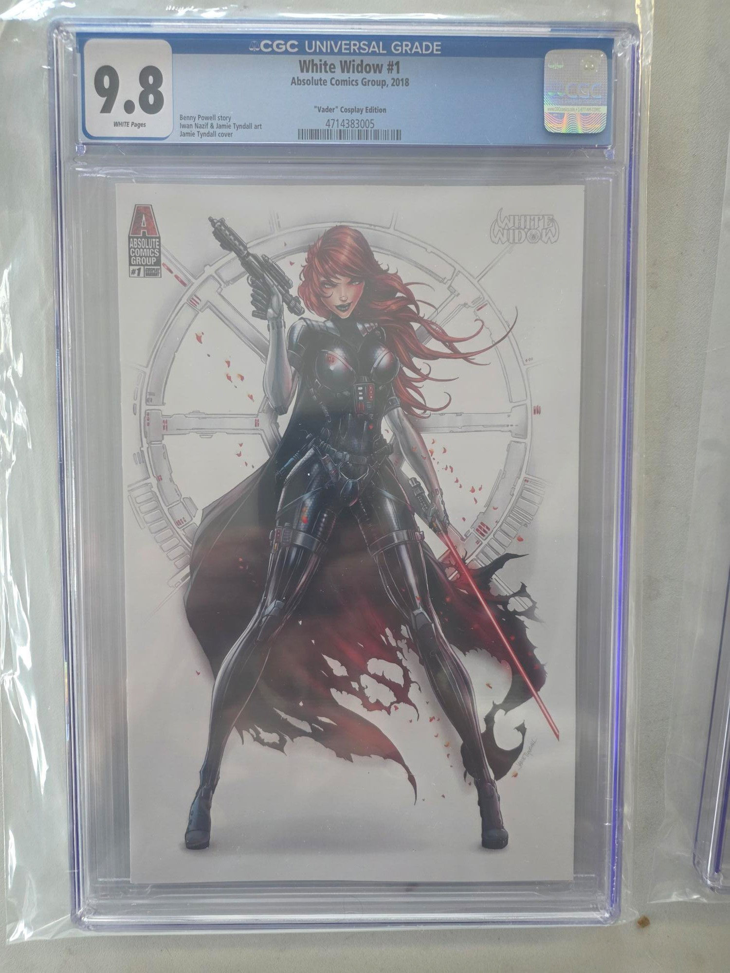 White Widow #1 (2018) Tyndall “Vader” Cosplay Cover – 9.8