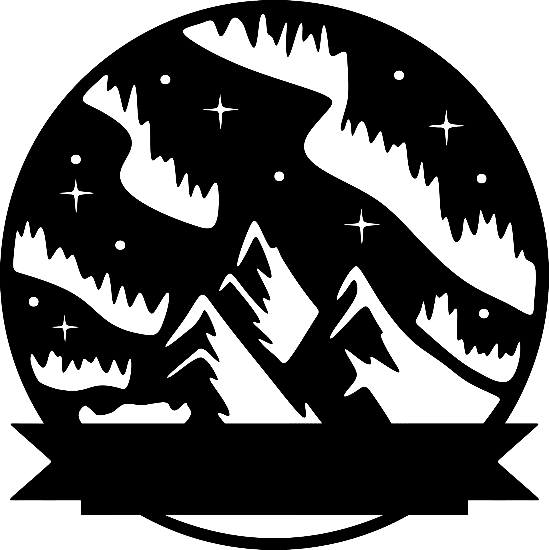 Aurora Mountains Monogram