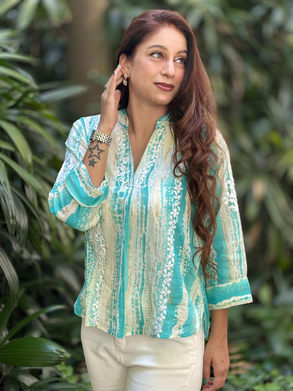 Thumbnail: Embroidery Chikankari Western Top