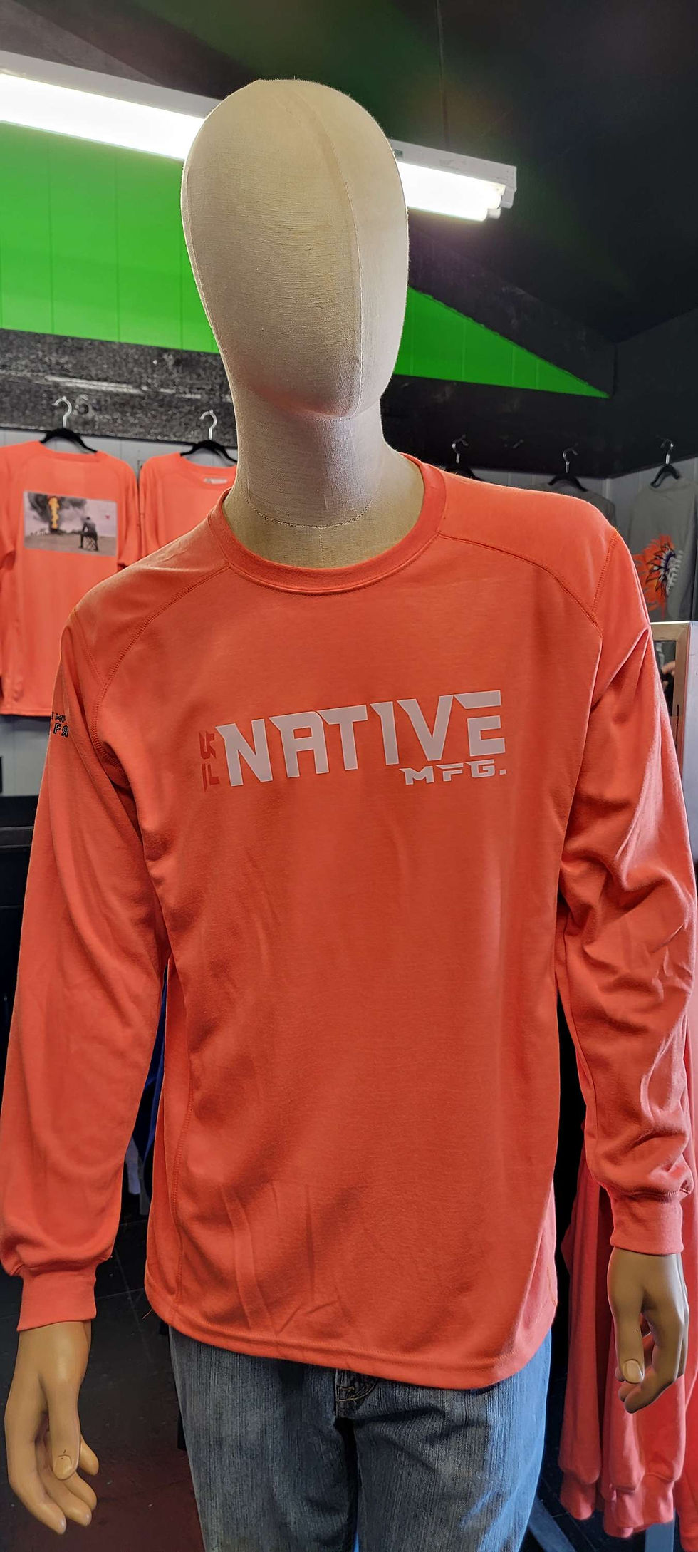 Thumbnail: ANSI high-vis heather orangeNative MFG. badge