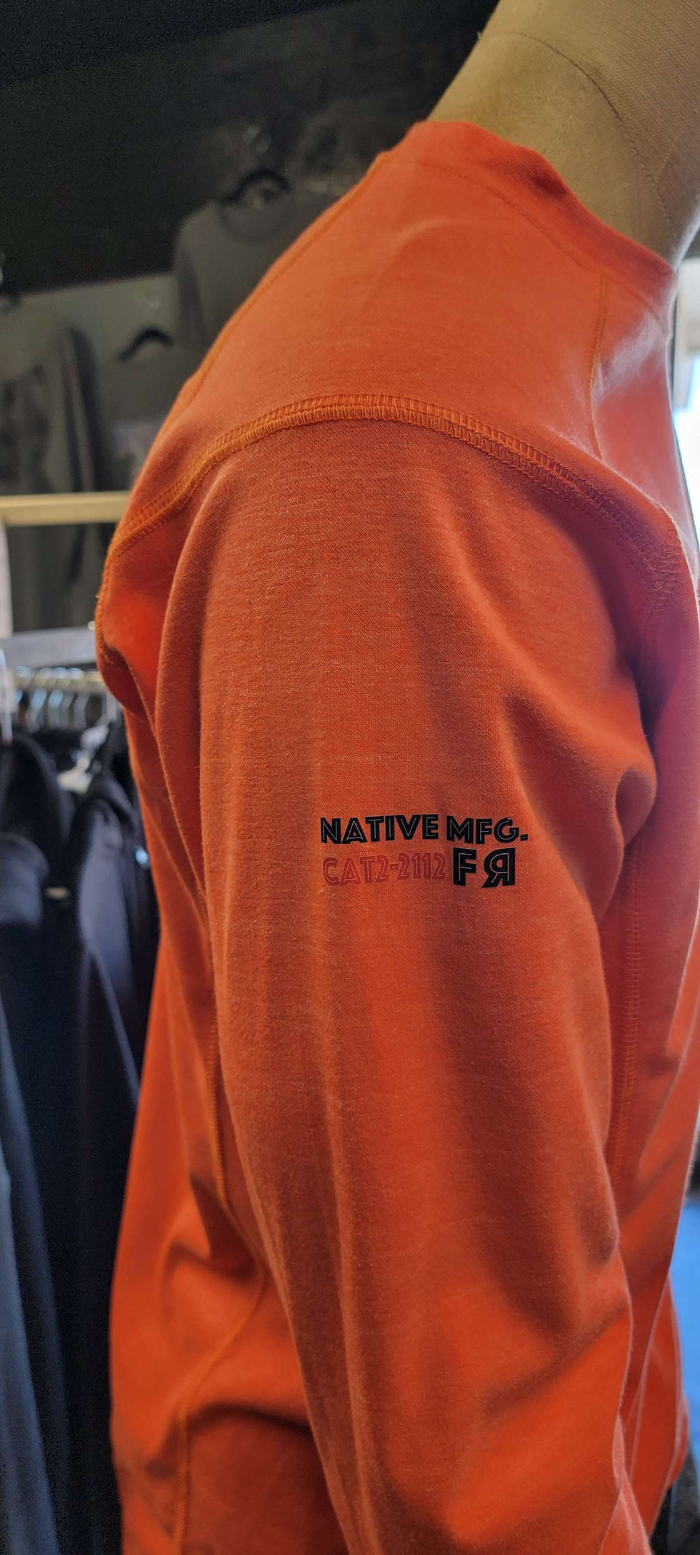 Thumbnail: ANSI high-vis heather orangeNative MFG. badge