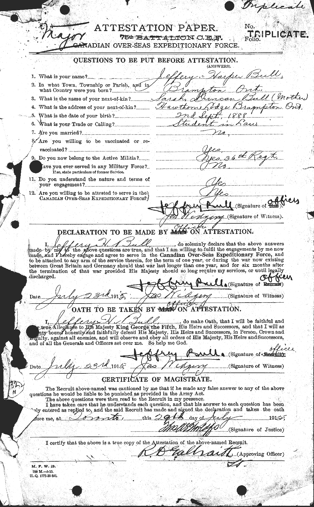 Bull, Jeffery Harper - Attestation Papers Pg3