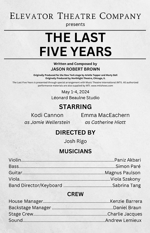 Elevator Theatre Company Josh Rigo