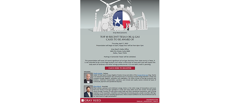 Gray Reed Happy Hour Presentation