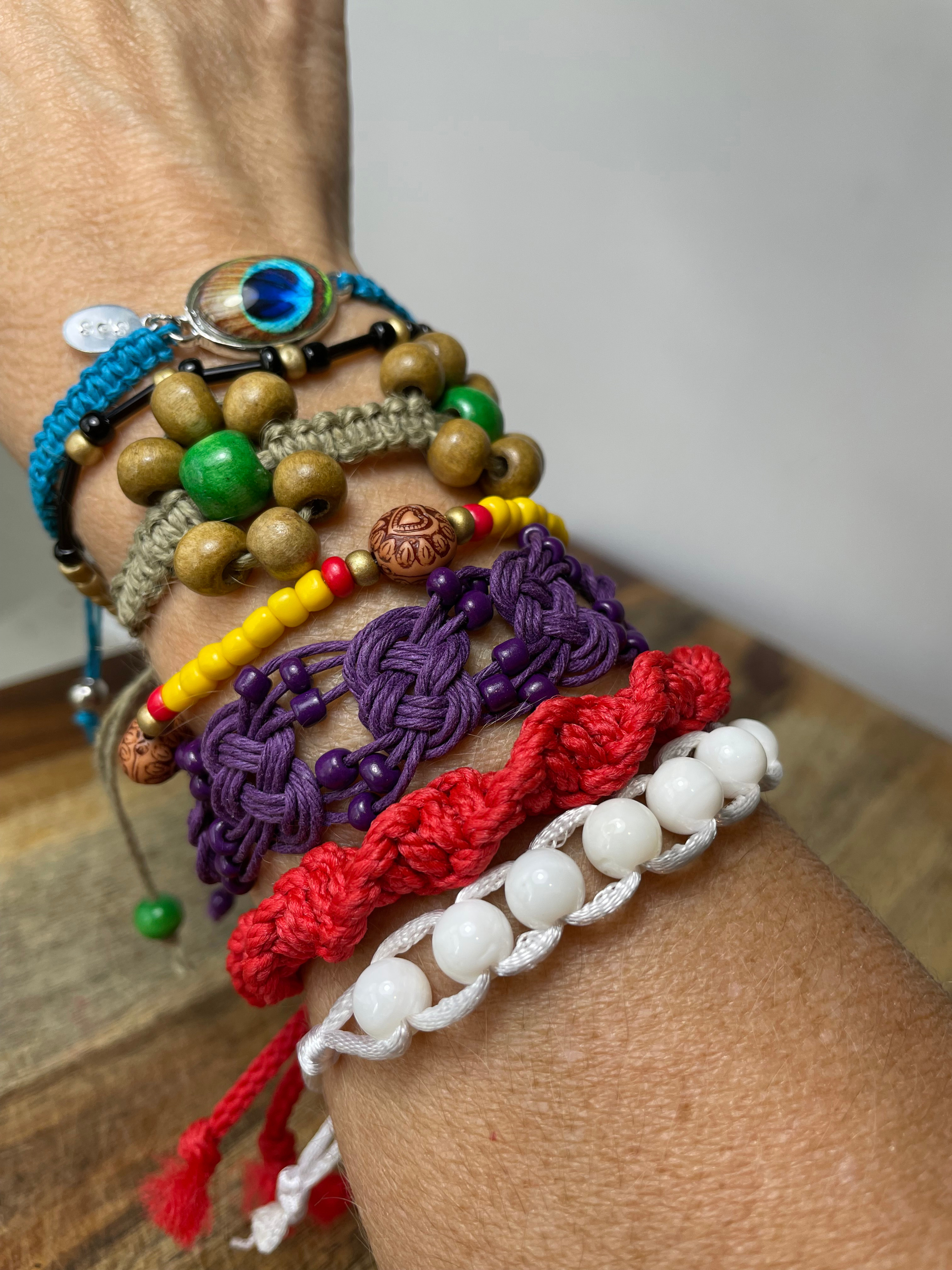 The Seven Gifts: Secret Peacock Grouping Bracelets
