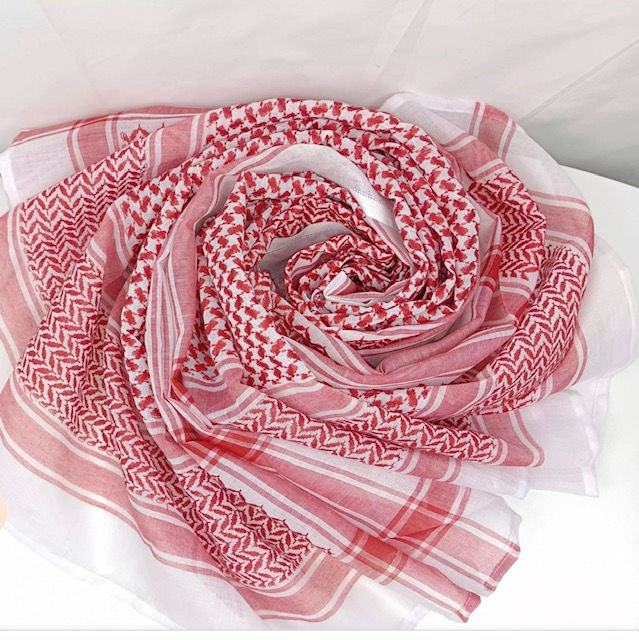 Thumbnail: Palestinian Cotton Red Keffiyeh