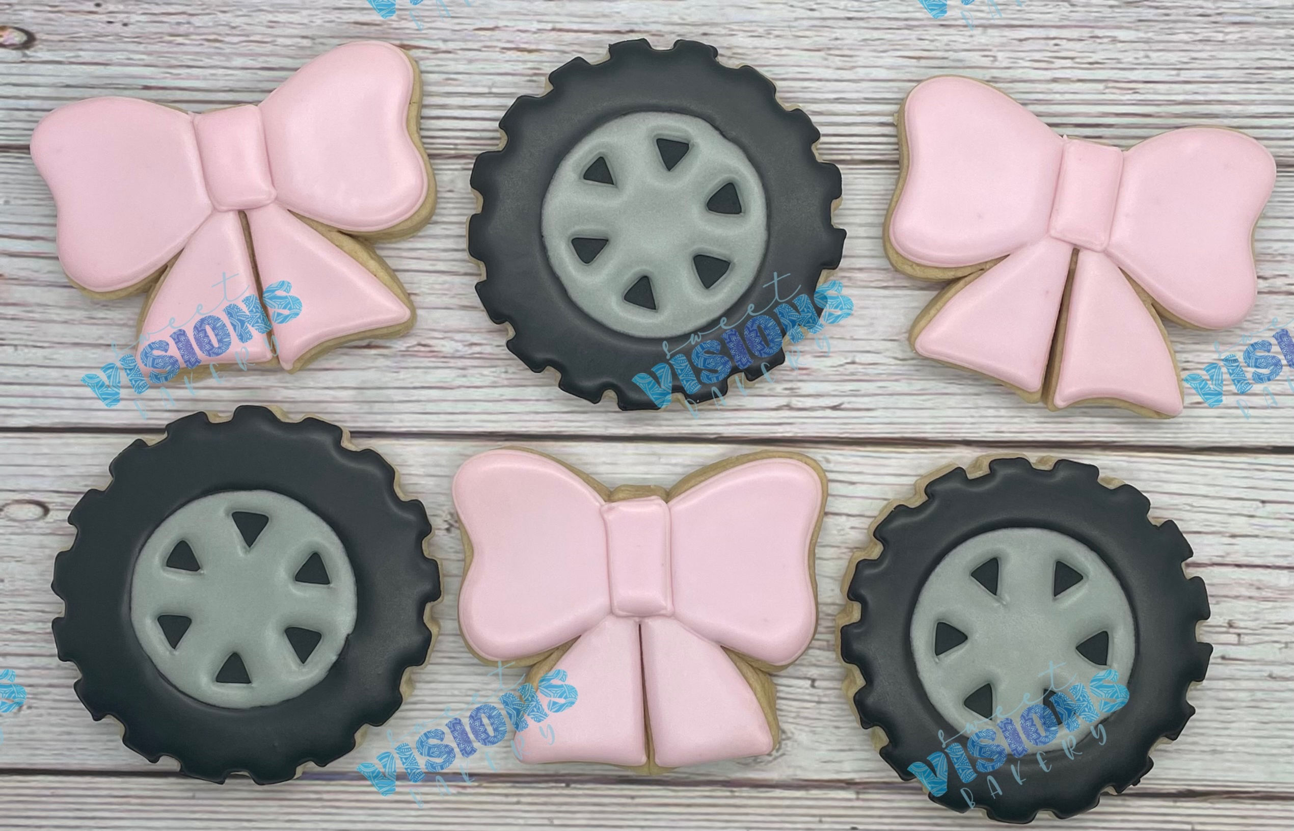 Bows and Burnouts Cookies