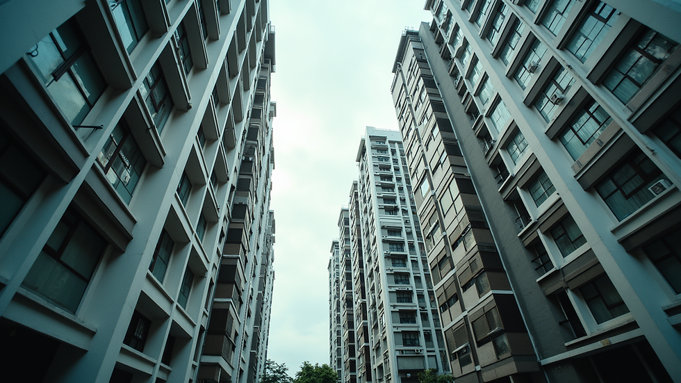 Eye-level view of a modern residential building in Metro Manila