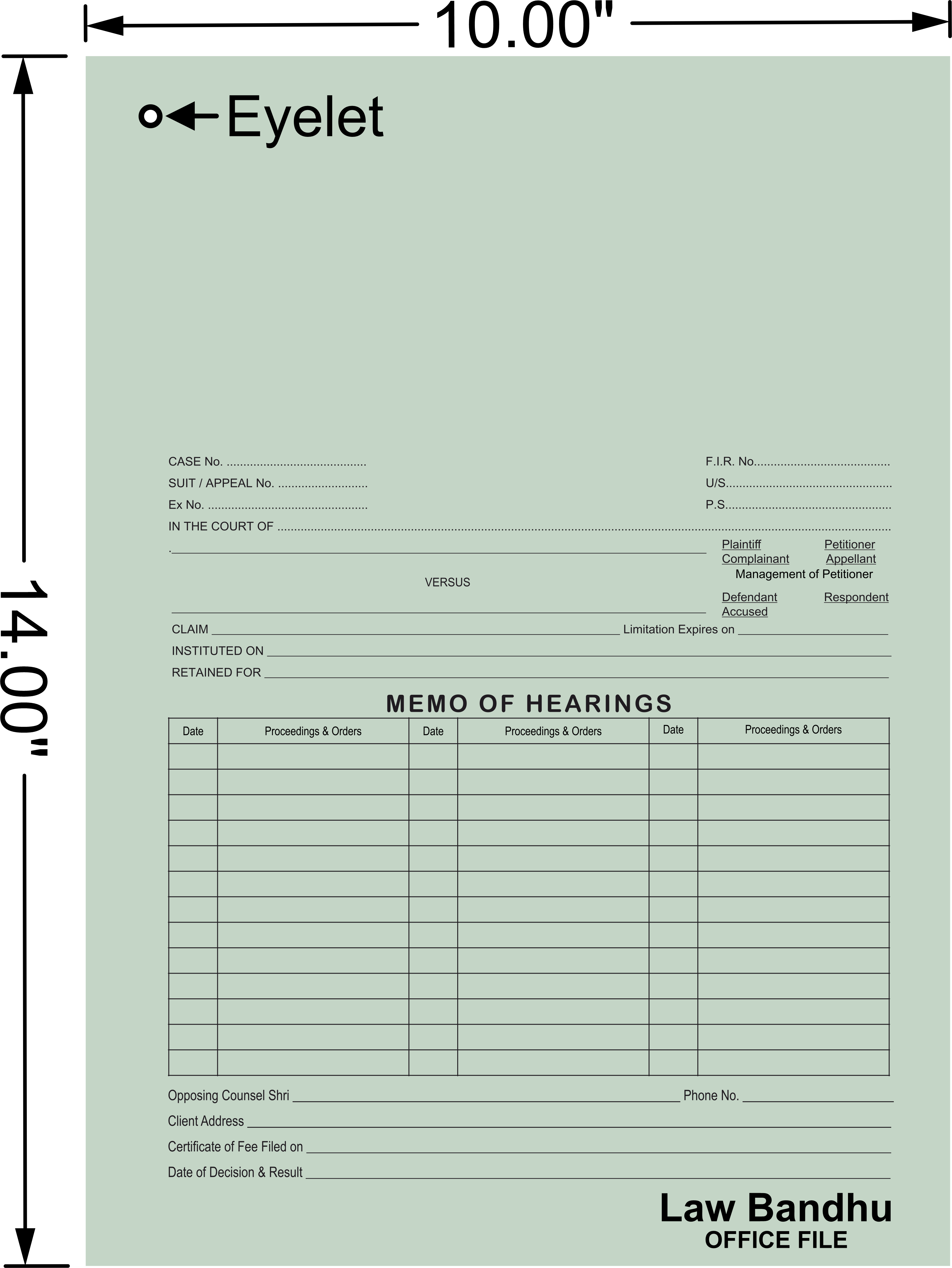 Office / Record File (Pulpboard - Light Shades Colour))