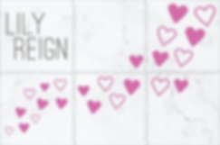 Floating hearts - 2 names!