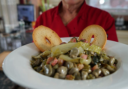 Fave con Cipollini Verde e Pancetta