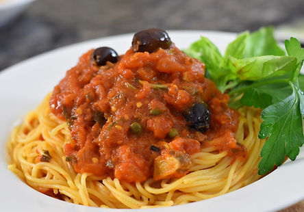 Puttanesca con Spaghettini