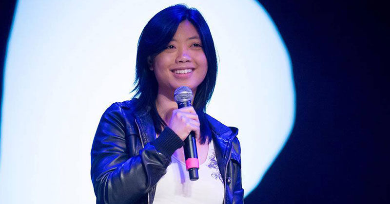 Ting Lim doing stand up comedy