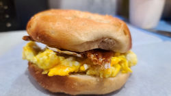 bacon egg and cheese bagel
