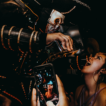 a lady taking a shot