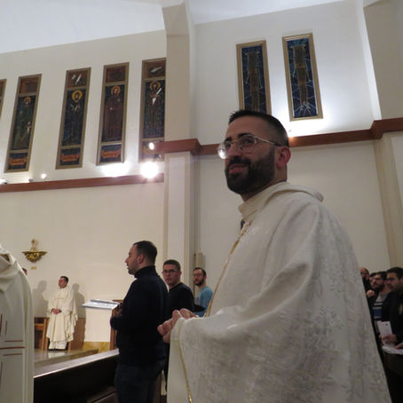 Don Domenico ALAMPI presiedere il quinto giorno della novena.