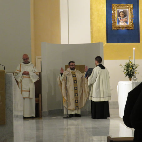 Don Simone SAMA' presiede il settimo giorno della novena.