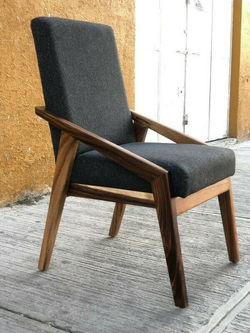 Silla de Parota Tela Lino