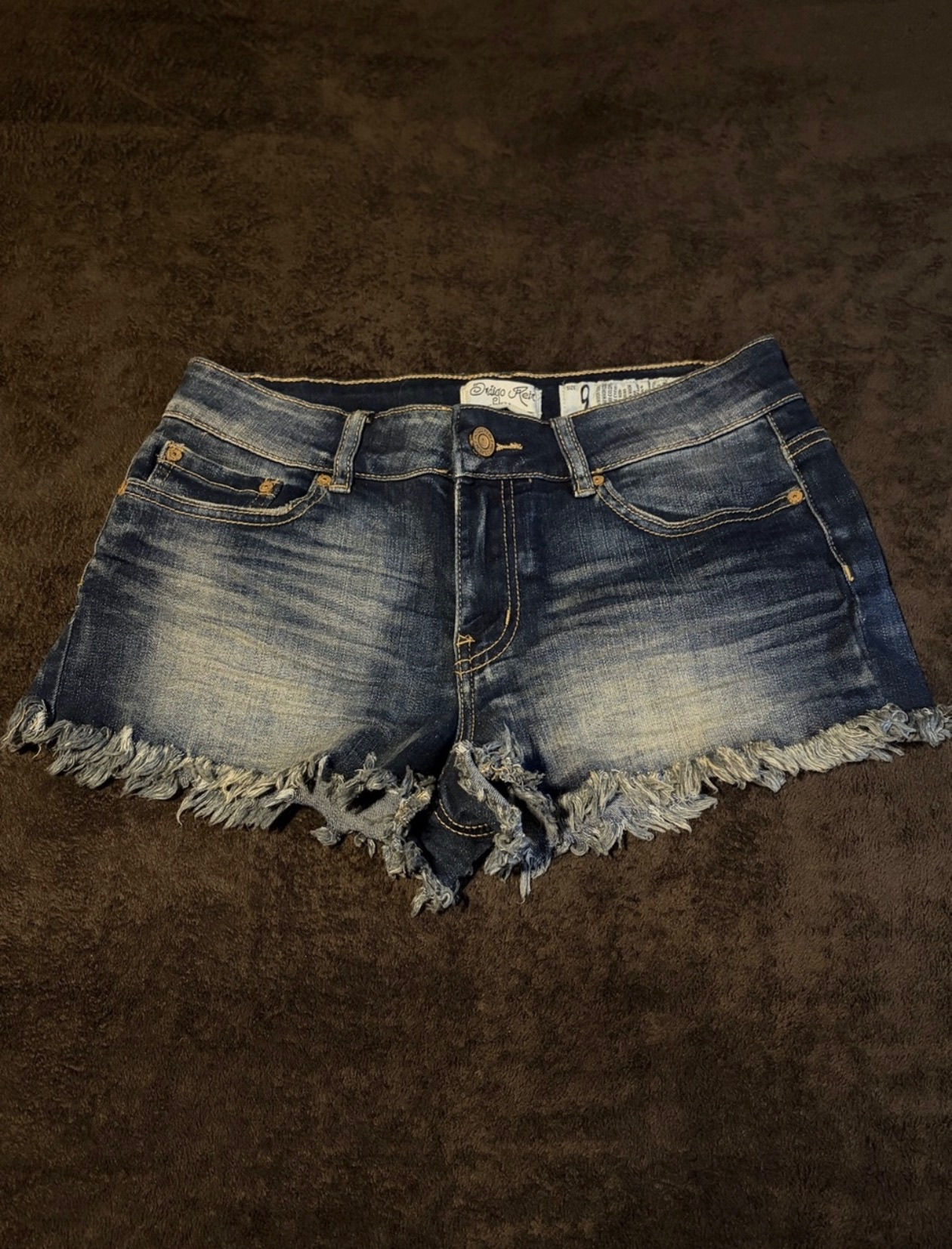 Indigo Rein Ripped Biker Shorts