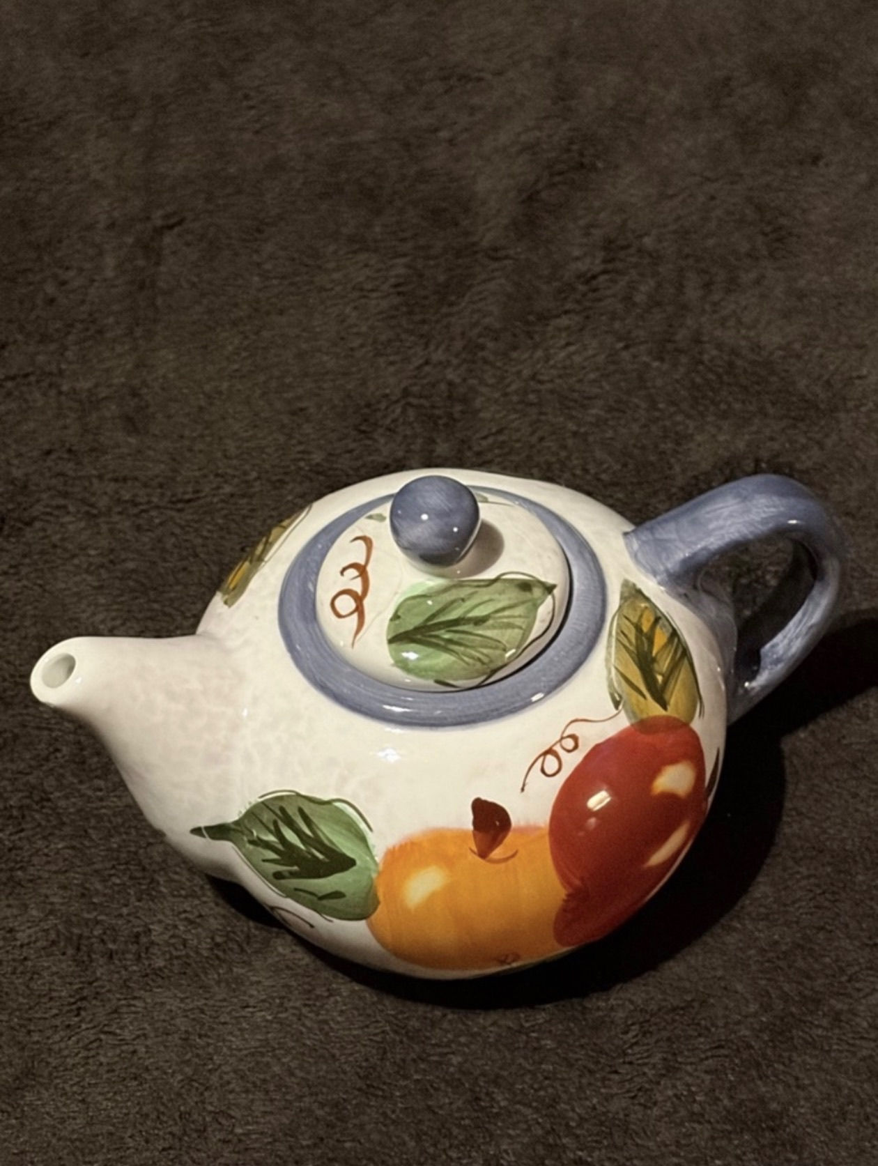 Oneida 'Vintage Fruit' Hand Painted Porcelain Tea Pot