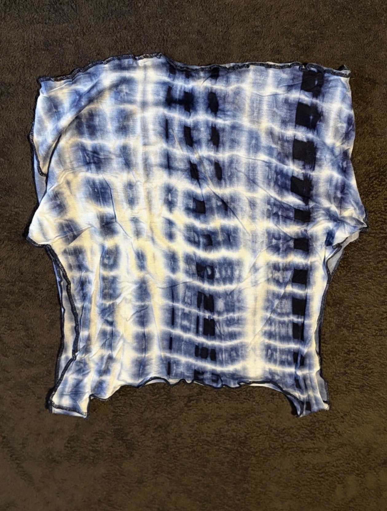 SHEIN Tie-Dye Ruffle Top