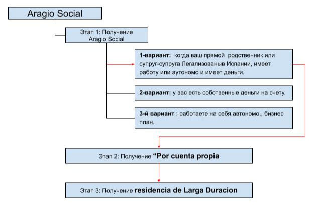 Логика процеса получения ПМЖ через Arragio Social