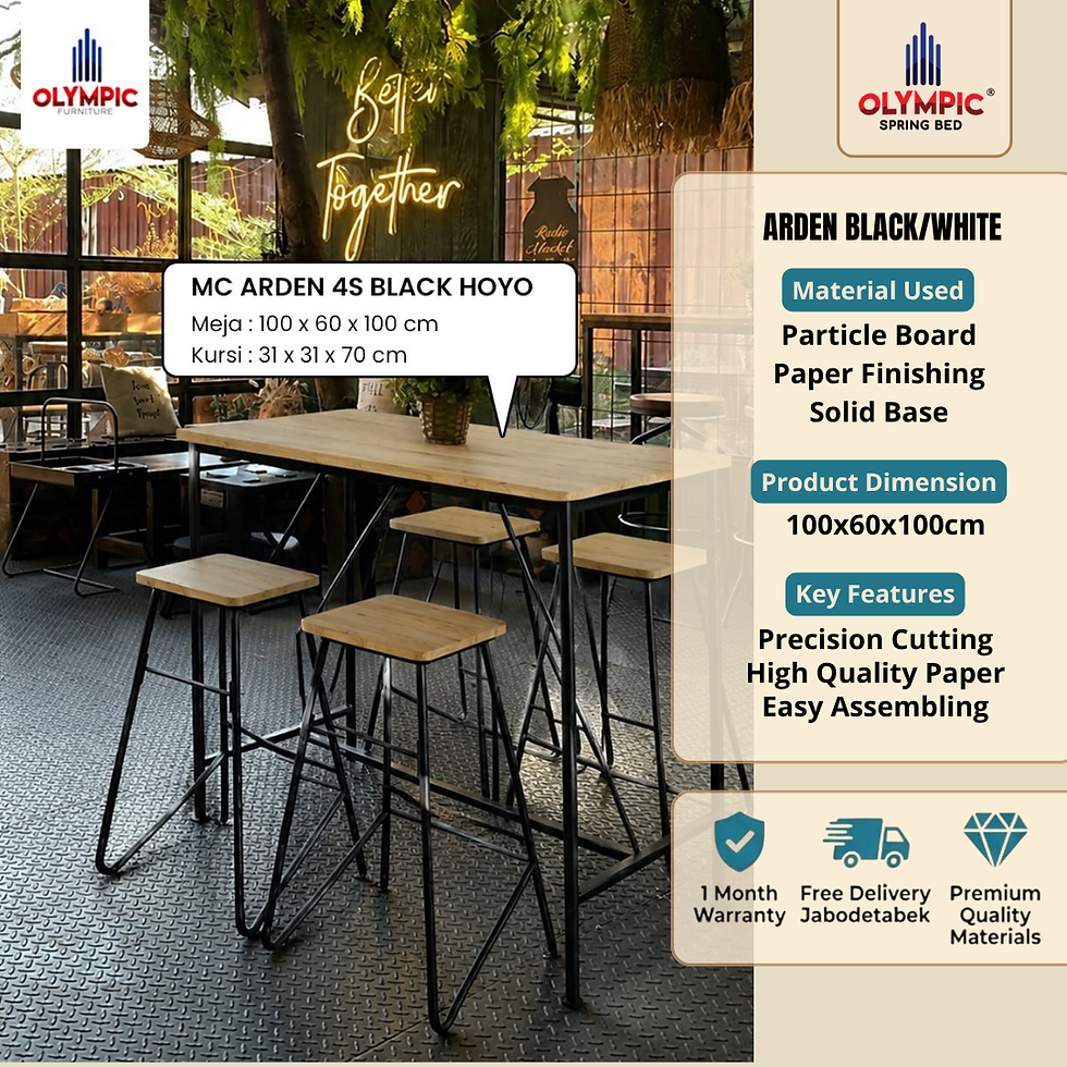 Thumbnail: Meja Makan Cafe OLYMPIC - Meja Cafe Savana/Aurelia/Oakland - Olympic