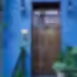 Porta pintada exterior azul