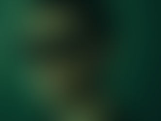 Man wearing sunglasses, reflected in distorted glass, green background. Mysterious and moody atmosphere.