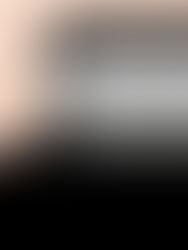 Man with headphones, left half of face clear, right half distorted into horizontal lines. Background is a soft peach color. Abstract and surreal.