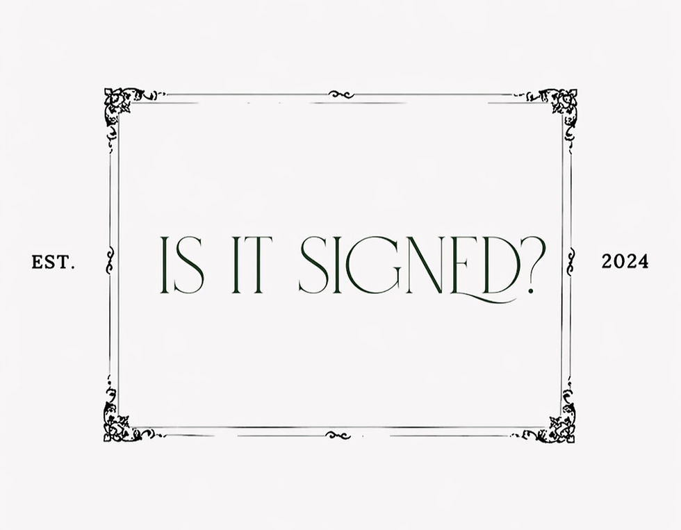 Collecting Guide: Is it signed?