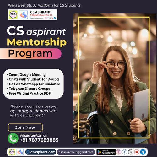 CS Mentorship Program - CS Executive & CS Professional | CS Aspirant